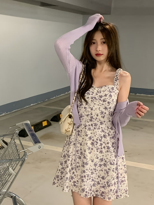 First Love Floral Camisole Dress, New Summer Edition - Versatile and Lightweight for Women