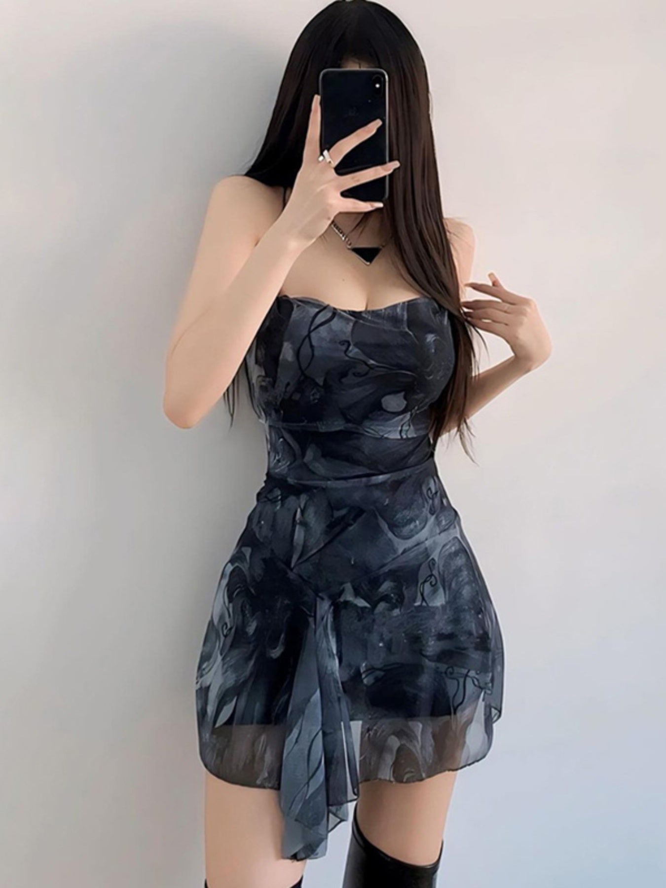 Women Summer Mini Cami Dress Sleeveless Open Back Cross Tie Up Mesh Spaghetti Strap Dress