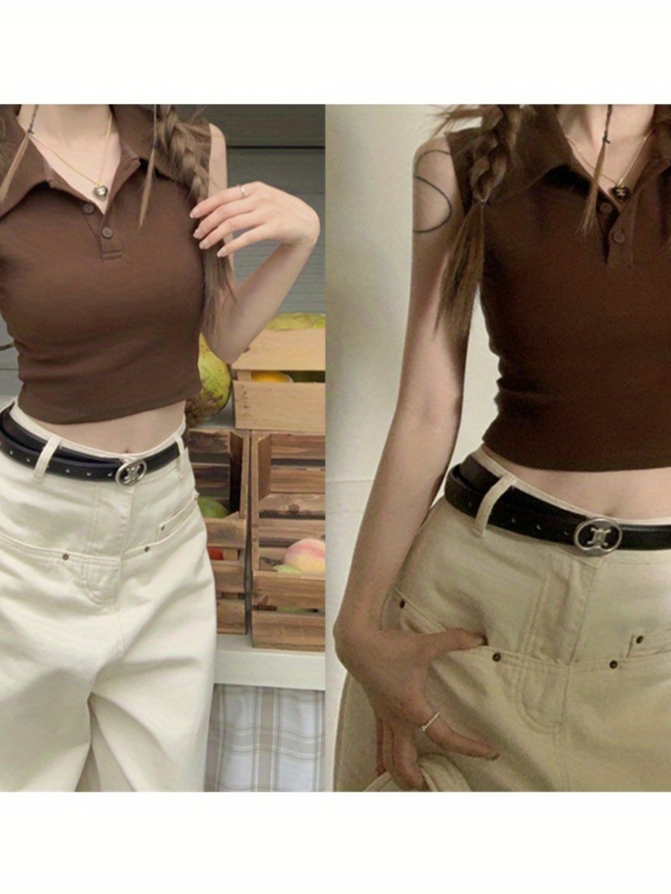 Women'S Polo Neck Small Camisole Undershirt