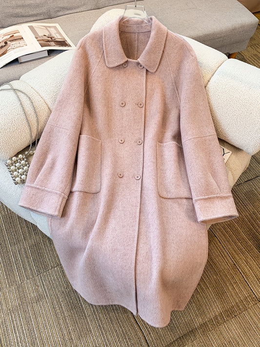 Long Coat in Girly Pink Style