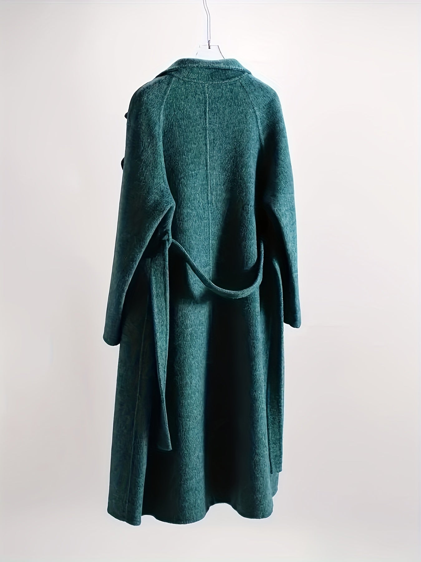 Elegant Long Wool Coat - Classic Double-Faced Winter Trench with Belt & Buttons, Black Boots, Stylish Fall\u002FWinter Outerwear, Winter Outerwear | Elegant Coat | Doublefaced Coat