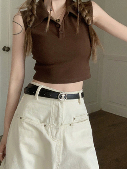 Women'S Polo Neck Small Camisole Undershirt