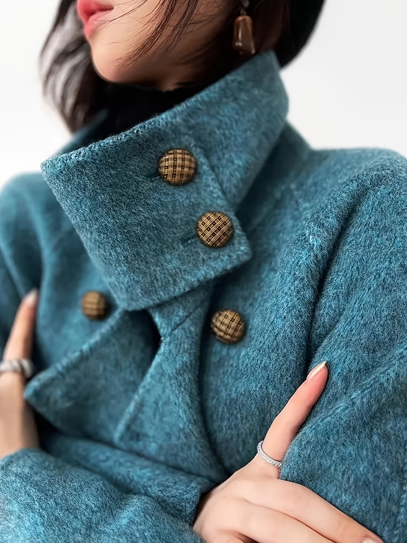 Elegant Long Wool Coat - Classic Double-Faced Winter Trench with Belt & Buttons, Black Boots, Stylish Fall\u002FWinter Outerwear, Winter Outerwear | Elegant Coat | Doublefaced Coat