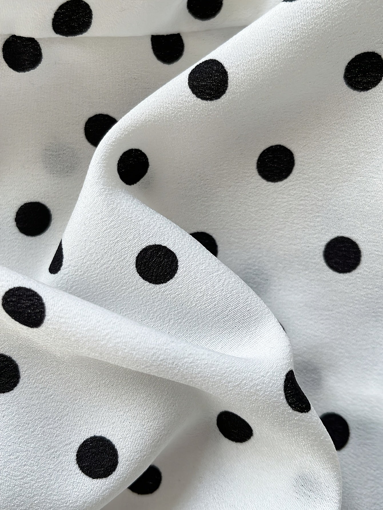 Black & White Contrast Women's Summer Halter Top with Polka Dots & Ruffle Detail - Sleeveless, Asymmetrical Hem, Casual Beachwear, Beachwear Top | Ruffle Detail Top | Stretchy Fabric